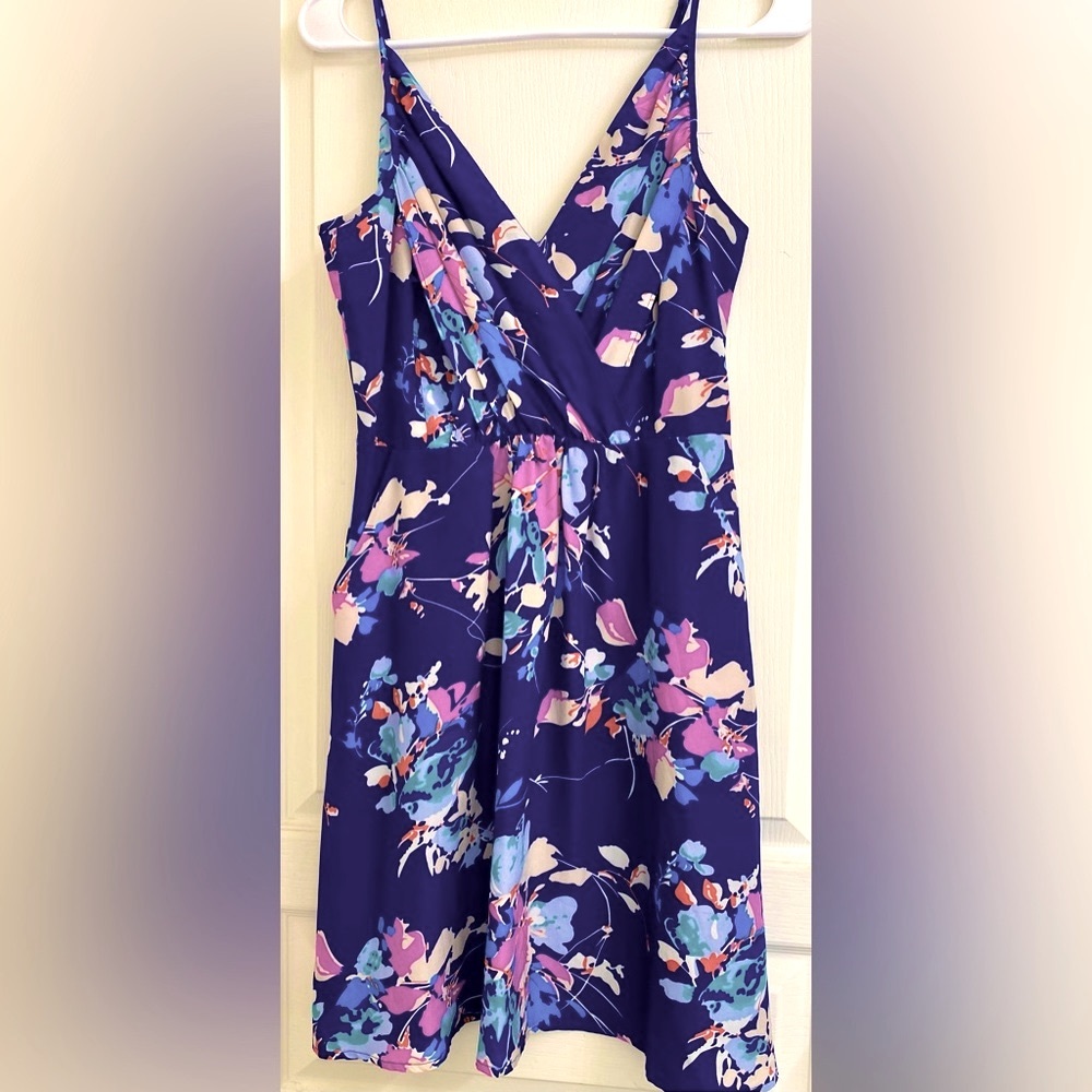 Yumi Kim Goddess Surplice Bodice A-Line Floral Slip Dress Style S1910 View 2